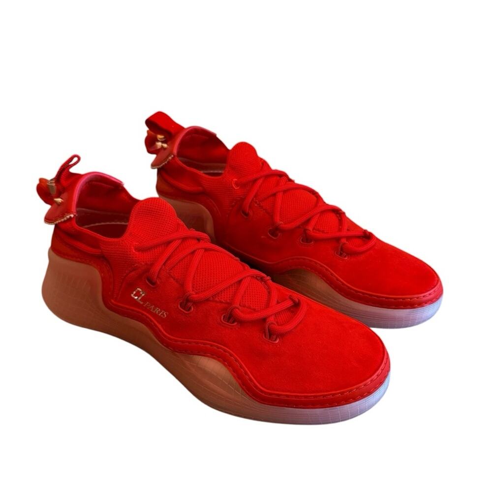 Christian Louboutin Arpoador Red Drawstring Sock Sneakers Men’s EU 42 US 9